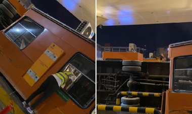 CCTV Footage Of Mlolongo Toll Station Accident Along Nairobi Expressway [VIDEO]