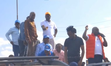 Watch Igathe, Sifuna Chase Bahati From Azimio Rally (VIDEO)