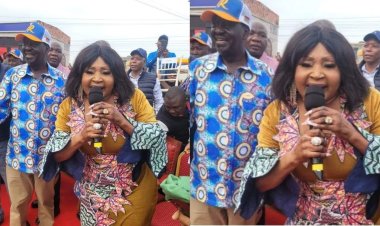 Mbilia Bel Endorses Raila In Surprise Performance At Rally (VIDEO)