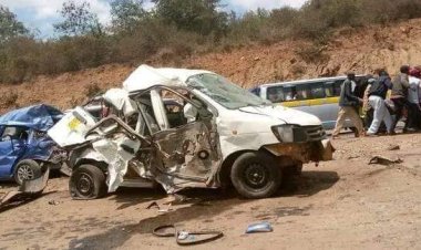 Woman Killed In Murang'a Multiple Car Crash Involving Students [PHOTOS]