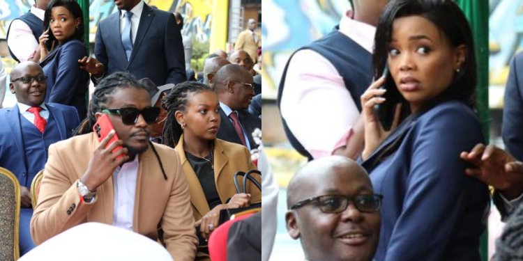 Photo Of Woman On Phone Call Behind Nyashinski Goes Viral