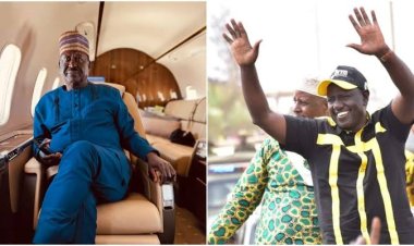 Raila Flies Out Of Kenya, Skips Ruto’s Swearing In