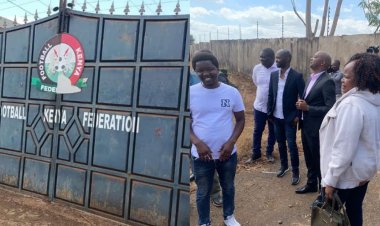 Nick Mwendwa Back At FKF Offices Amidst Heavy Police Presence [PHOTOS]