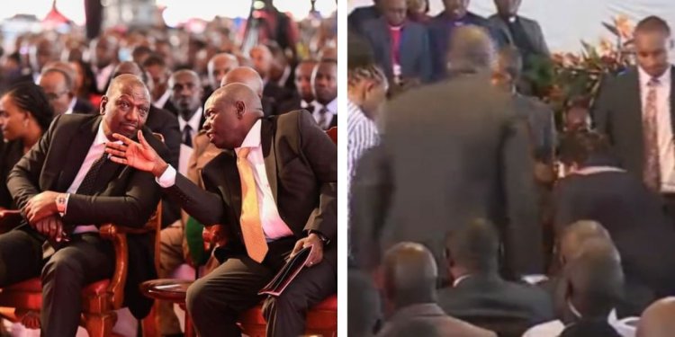 Woman Disrupts Ruto's Speech During Funeral Of Gachagua's Brother [VIDEO]