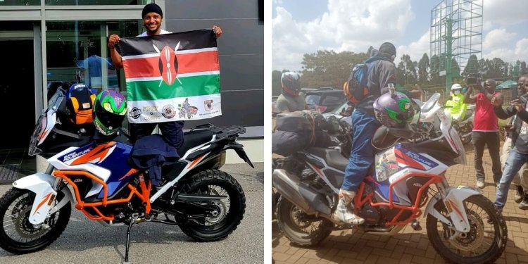 Powerful Bike Used By Kenyan Rider To Travel 12,000 Km From Sweden