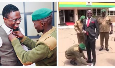 CS Namwamba Offers Job To NYS Officer Who Cleaned His Shoes