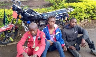 Police Seize Sharp Spoons From Bodaboda Thugs Along Thika Road