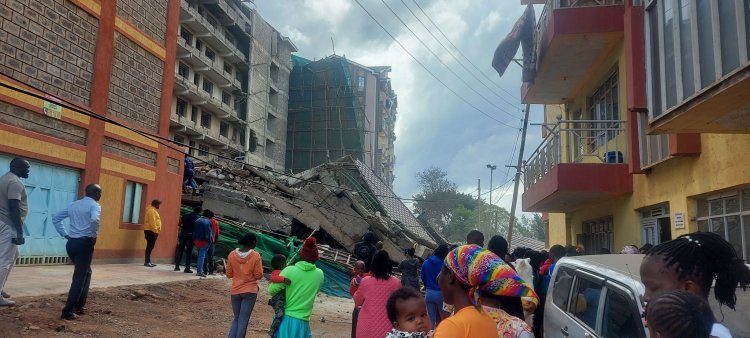 One In Critical Condition After 7-Storey Building Collapses in Kasarani