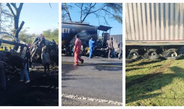 Two Trailers Burst Into Flames After Mai Mahiu Accident [PHOTOS]