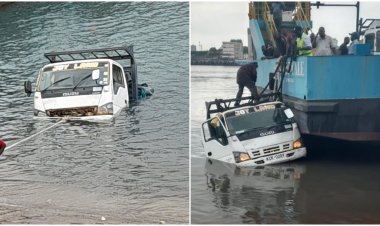 Lorry Plunges Into Indian Ocean As Driver Disembarks From Likoni Ferry