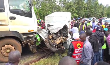 Driver, Turn Boy Escape As 2 Die In Kenol-Murang'a Road Accident