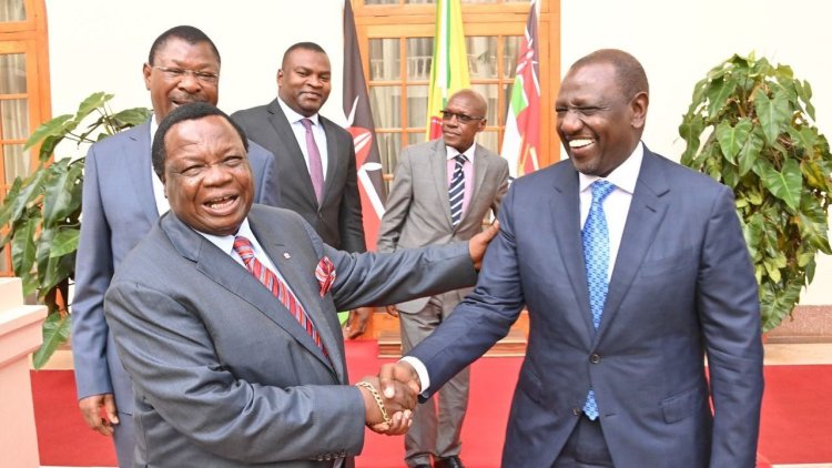 Rivals To Friends: Atwoli Meets Ruto At State House