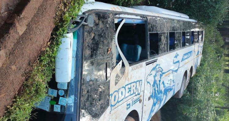 Pedestrian Killed As Modern Coast Bus Plunges Into River In Kisii