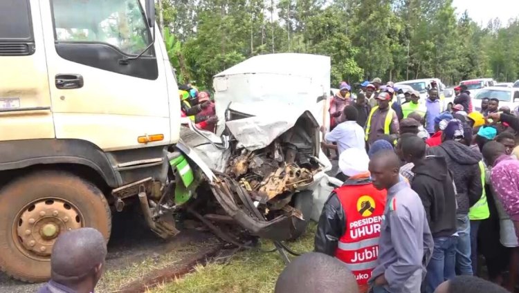 Driver, Turn Boy Escape As 2 Die In Kenol-Murang'a Road Accident