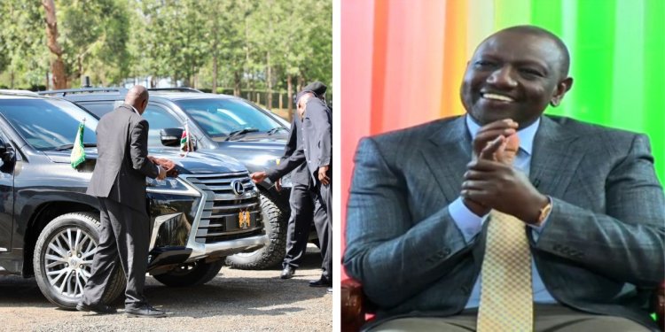 Ruto's Love Story With Ksh24.6 Million Lexus SUV  [PHOTOS]