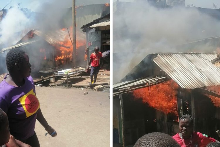 Fire Ravages Houses In Kibra After John Allan Namu Expose [PHOTOS]