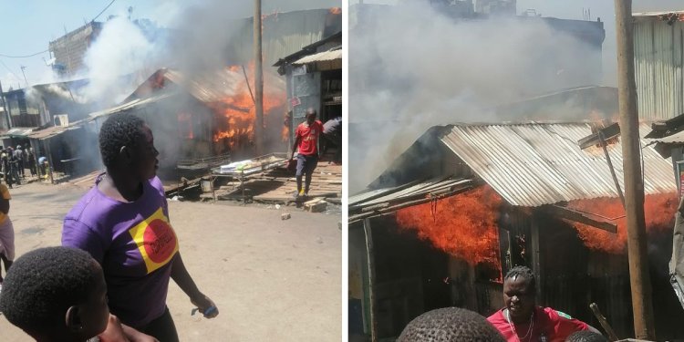 Fire Ravages Houses In Kibra After John Allan Namu Expose [PHOTOS]