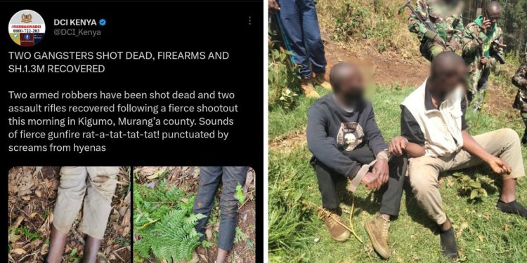 Police Deny Killing Two Suspected Robbers In Murang'a