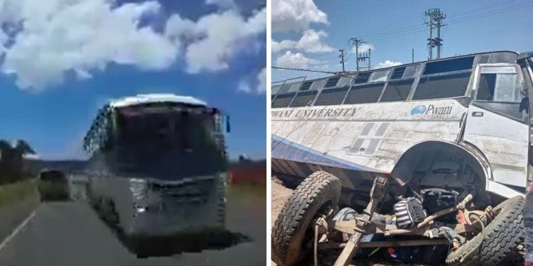 Video Of Pwani University Bus Driving At High Speed Before Crash
