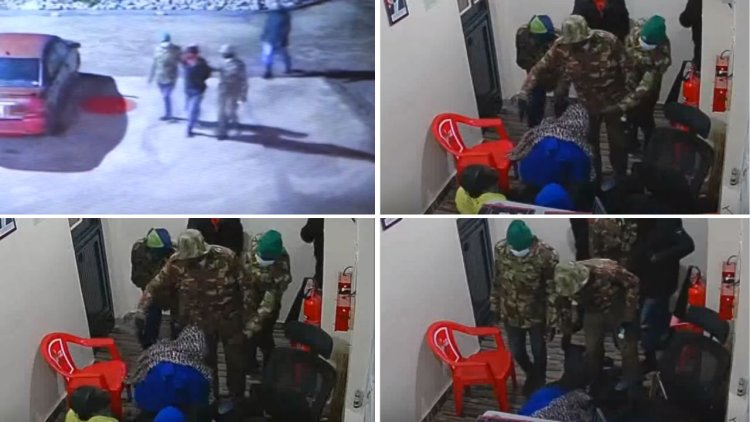 CCTV Shows How Daring Robbers In Police Uniform Stormed Petrol Station