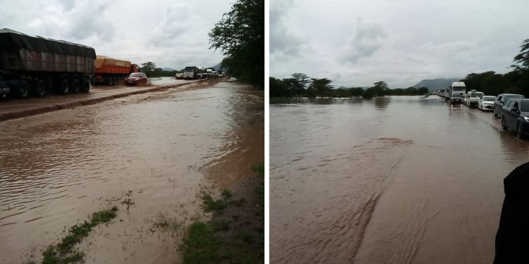 Police Warn Motorists After Mombasa Road Is Flooded