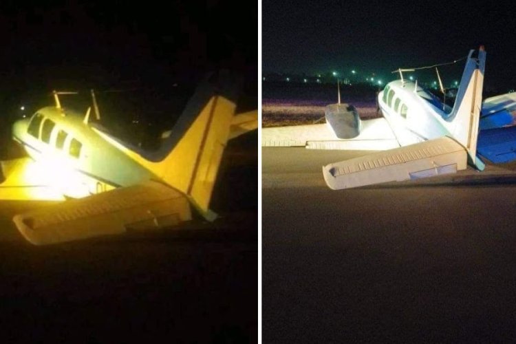 Light Aircraft With 2 Occupants Crash Lands At Kisumu International Airport [PHOTOS]