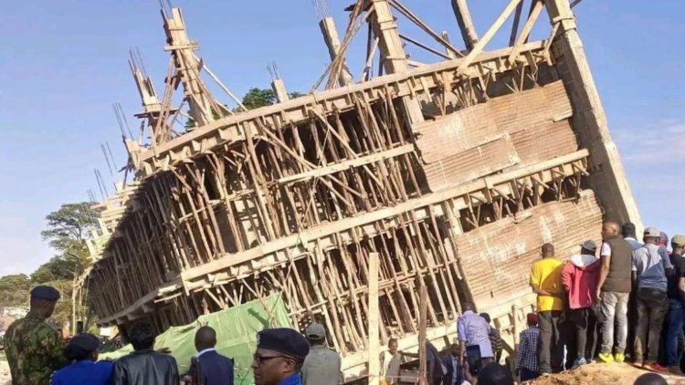 4 Rescued After Building Collapses In Murang'a, Traps Several Construction Workers [PHOTOS]