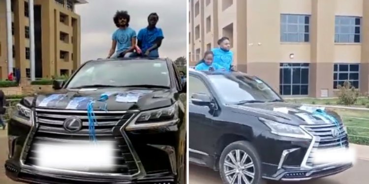 WATCH: USIU Students Campaign For Elections In Ksh25M Lexus SUV