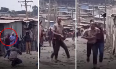 Cop Disguised As Journalist Arrests Protestor In Mathare [VIDEO]