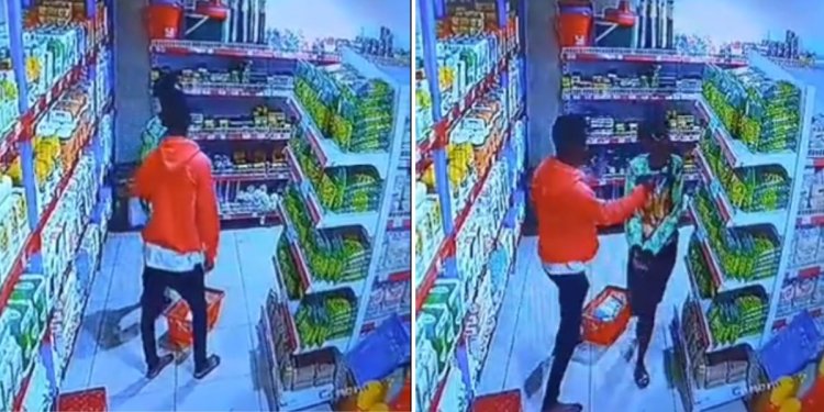 CCTV Captures Man Stabbing Ex-Lover At Machakos Supermarket