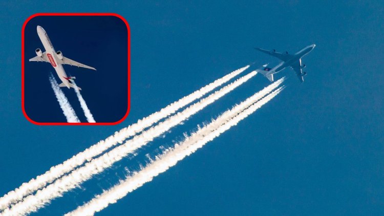 What Really Makes Up White Trail 'Smoke' Left By Jets In The Sky