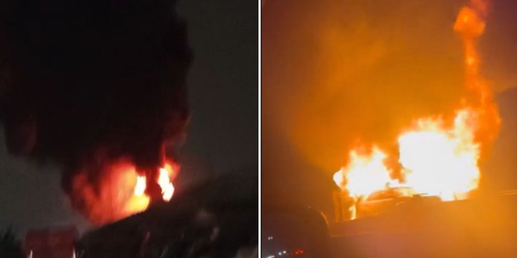 Outering Road Blocked After Fuel Tanker Bursts Into Flames [VIDEO]