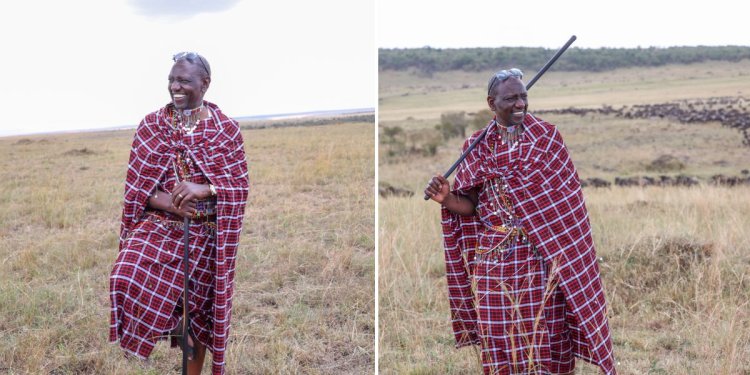 Ruto Goes Viral With Stunning Maasai Attire [PHOTOS]
