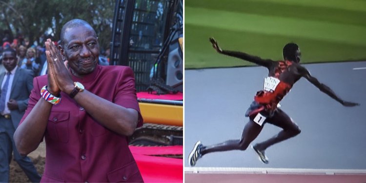 Ruto Praises Kenyan Athlete Who Won Medal Despite Falling Mid-Race