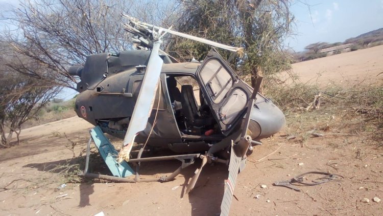 KDF Chopper Crashes During Night Patrol In Lamu
