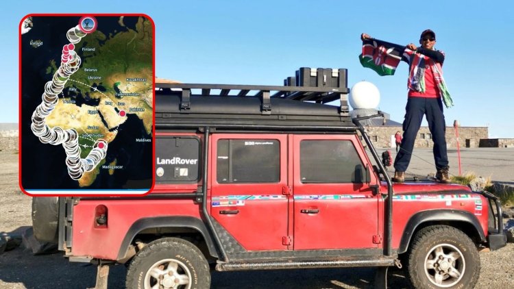 Milestone For Kenyan Who Drove From Nairobi To Furthest Point In Europe [PHOTOS]