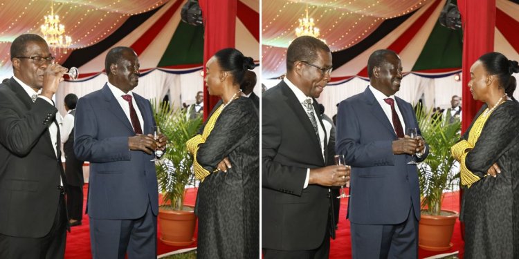 Raila Odinga Joins Ruto For State House Banquet [PHOTOS]