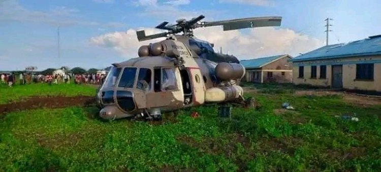 KDF Chopper Crashes In Wajir Moments After Take Off