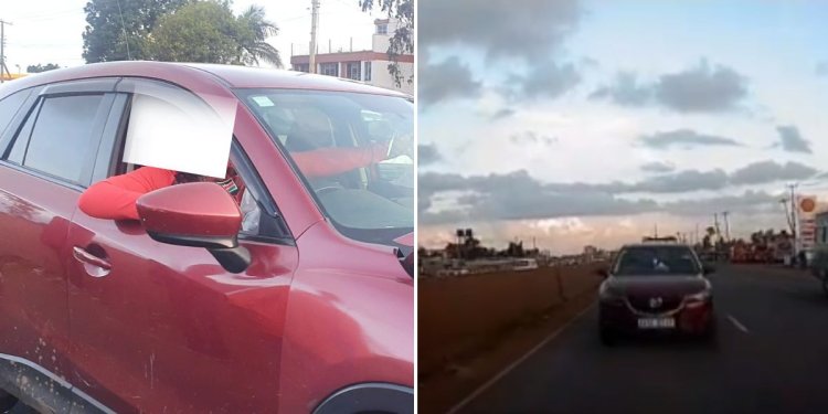 Waiyaki Way: Motorist Captured Ramming Into Another Car & Speeding Off [VIDEO]