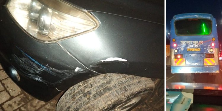 Police Go After Drunk Matatu Driver Who Hit Journalist's Car In Thika Road Accident