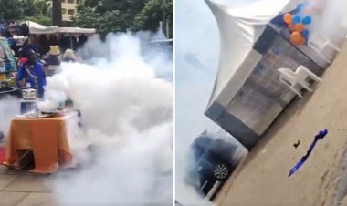 Teargas On Cake: Anti-Riot Police Halt Raila Birthday Celebrations In Nairobi CBD [VIDEO]