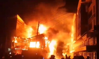 Huge Fire Breaks Out In Kitengela Town [VIDEO]