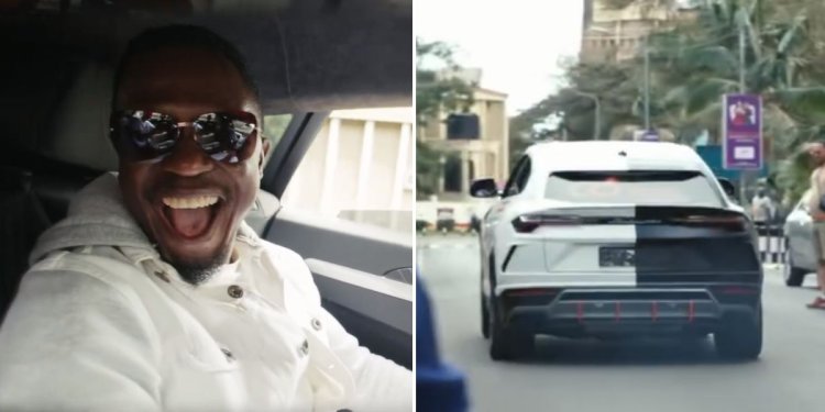 CS Ababu Namwamba Enjoys Ride In Ksh48 Million Lamborghini [VIDEO]