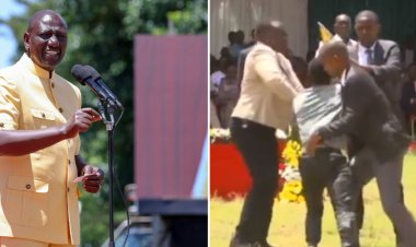 Ruto Contradicts Bodyguards Who Manhandled Man Disrupting His Speech [VIDEO]