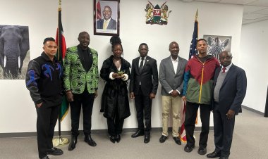 CS Ababu Gifts Elsa Majimbo During Trip To United States [VIDEO]