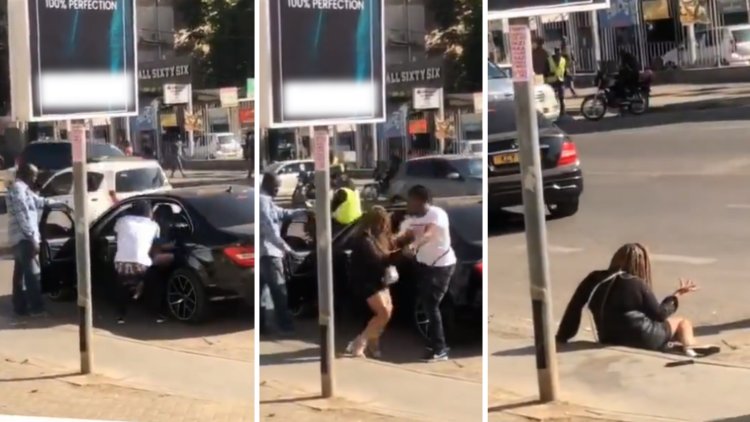 Debate After Man Throws Woman Out Of Mercedes Benz In Nairobi [VIDEO]