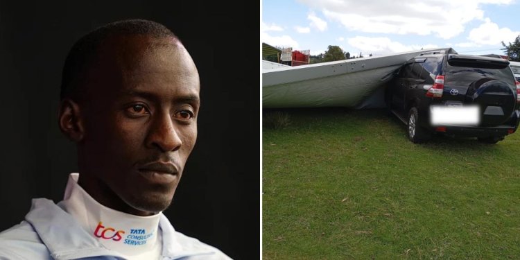 Venue For Kelvin Kiptum Funeral Changed After Strong Winds Destroy Tents, Cars