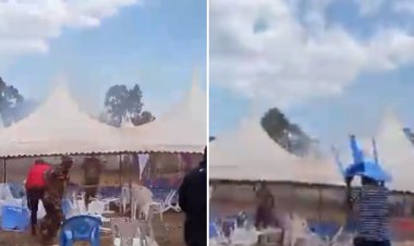 Drama As Wetang'ula, Natembeya Supporters Clash At Funeral [VIDEO]