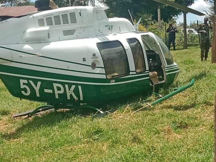 Chopper Carrying CS Murkomen Crashes