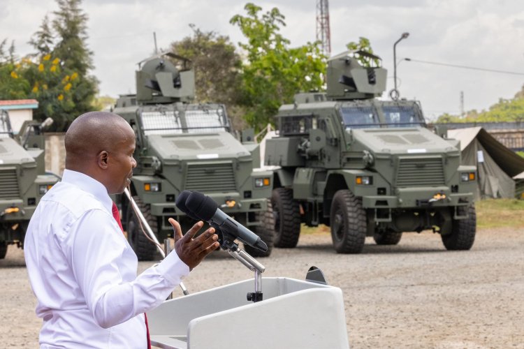 CS Kindiki Unveils Advanced Armoured Vehicles For Police Fighting Bandits [PHOTOS]